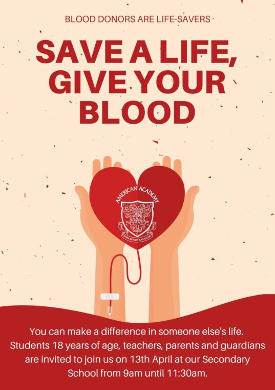 Please support our Blood Drive on 13 April at our Secondary School. Contact the School at 25337054 to list your details. The benefits of donating blood include helping people injured in accidents, undergoing cancer treatment, and battling blood diseases, among other reasons. Donating blood saves lives. 