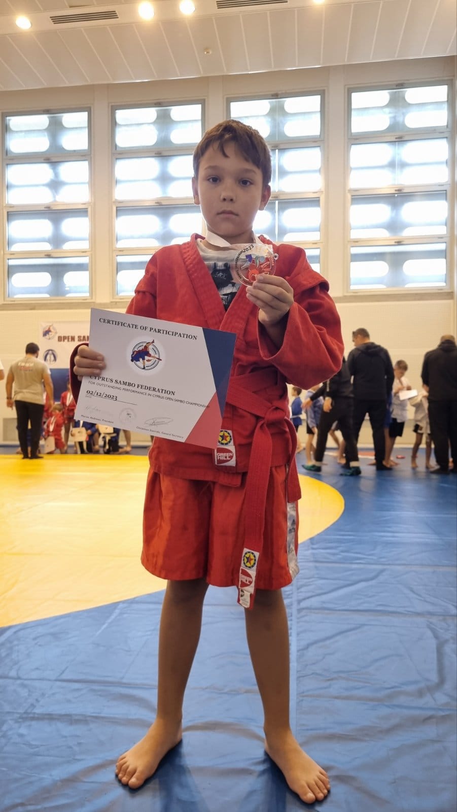 Congratulations to Oleksandr Sherstiuk for achieving a third place in the Cyprus Open Sambo Championship. Well done Oleksandr we are very proud of you.